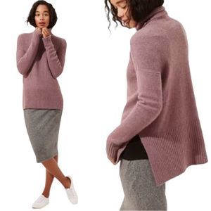 Lou & Grey Funnel Neck Sweater Plum Women’s Size Medium Warmth Comfy Cozy